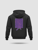 HOODIE SHARK BLACK KALASH VIOLET ROSE