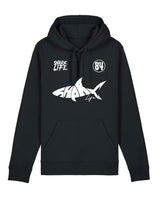 HOODIE SHARK BLACK WHITE 84