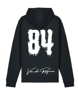 HOODIE SHARK BLACK WHITE 84