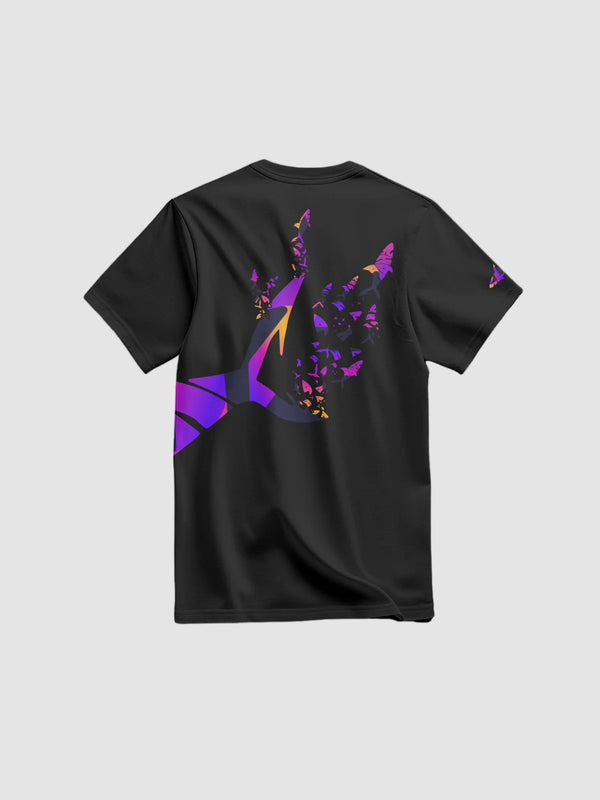 TEE SHIRT BRIGHT PURPLE ORANGE