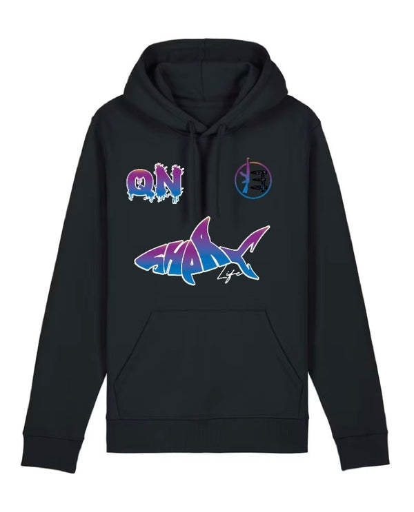 HOODIE SHARKLIFE QN QUARTIER NORD BLUE PURPLE