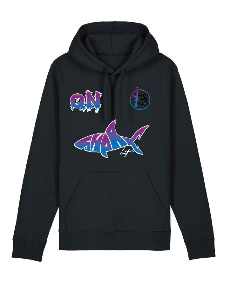 HOODIE SHARKLIFE QN QUARTIER NORD BLUE PURPLE