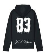 HOODIE SHARK BLACK WHITE 83