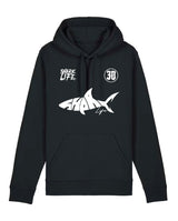 HOODIE SHARK BLACK WHITE 30