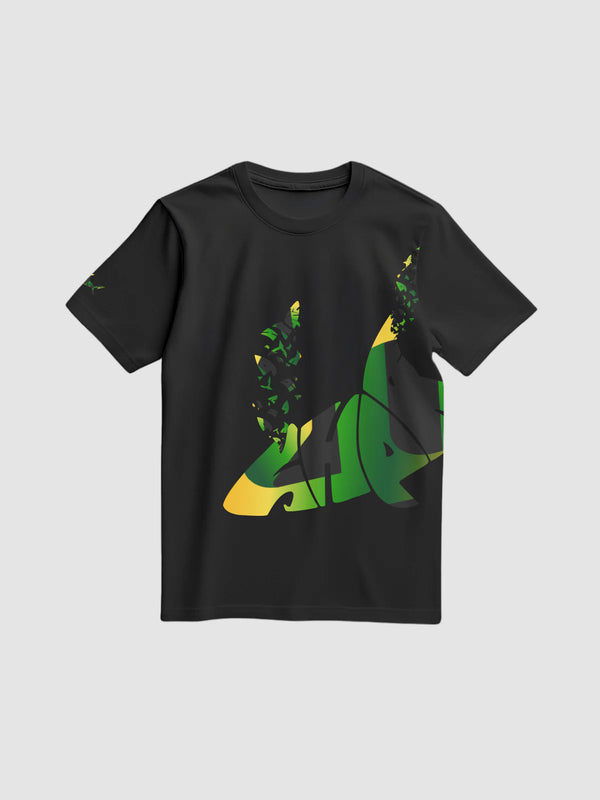 TEE SHIRT BRIGHT BLACK YELLOW