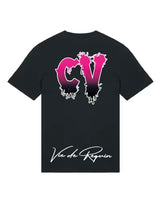 TEE-SHIRT SHARK CV PINK BLACK