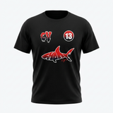 TEE-SHIRTS SHARK CV RED BLACK