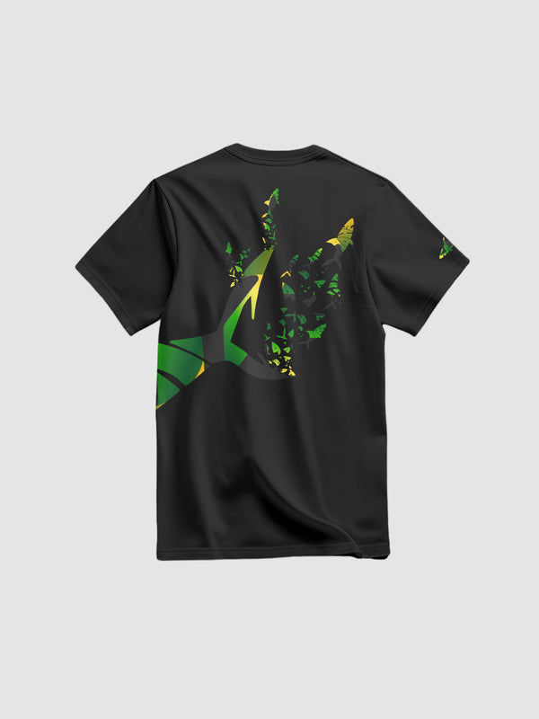 TEE SHIRT BRIGHT BLACK YELLOW
