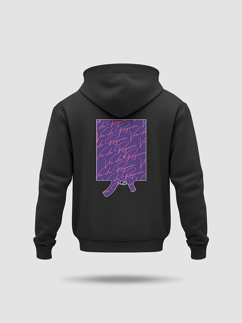 HOODIE SHARK BLACK KALASH VIOLET ROSE