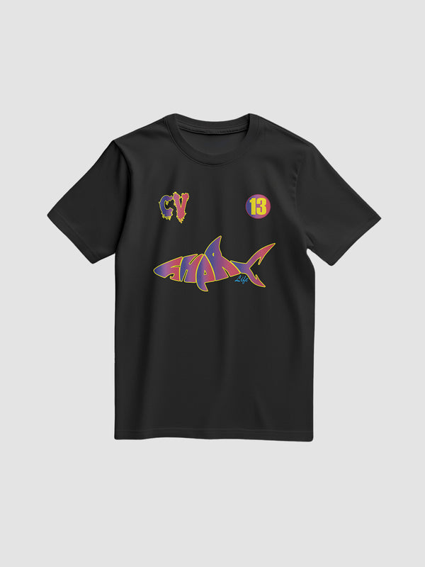 T-SHIRT SHARK BLACK CV BARCA