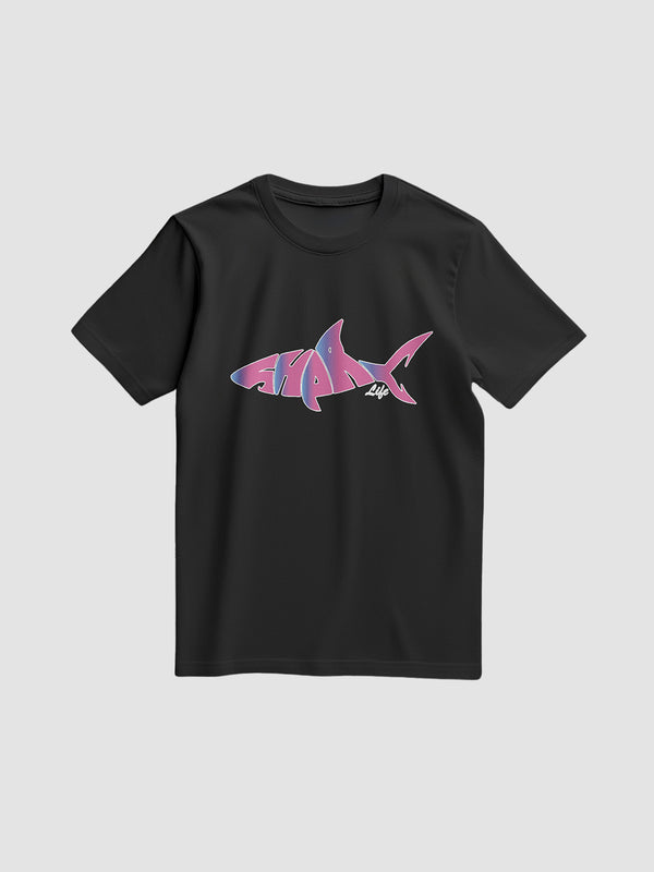 T-SHIRT SHARK BLACK ROSE